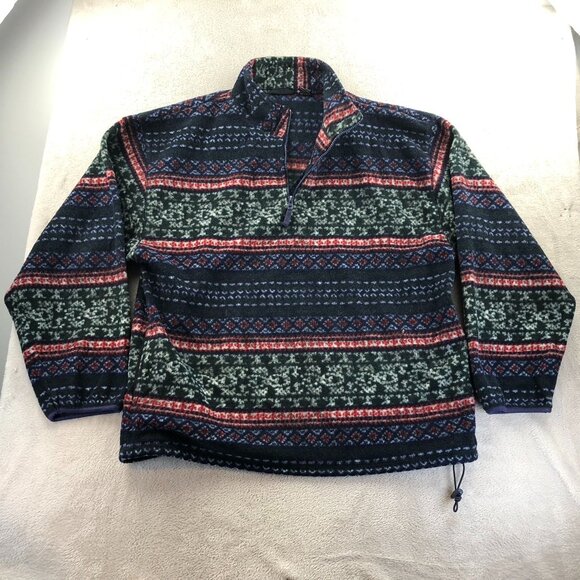 Van Heusen Mens Fleece Jacket Size XL Fleece Pullover Nordic Quarter Zip Cozy - Picture 10 of 11